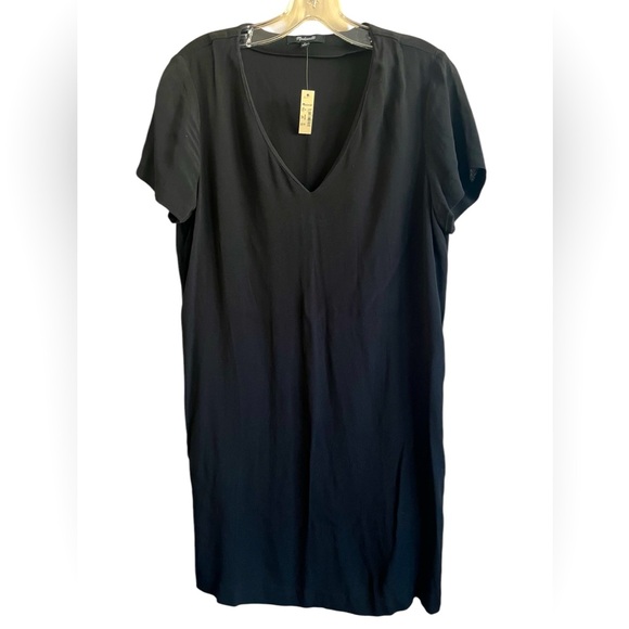 Madewell NWT women’s size M side button easy dress in black - Picture 1 of 9